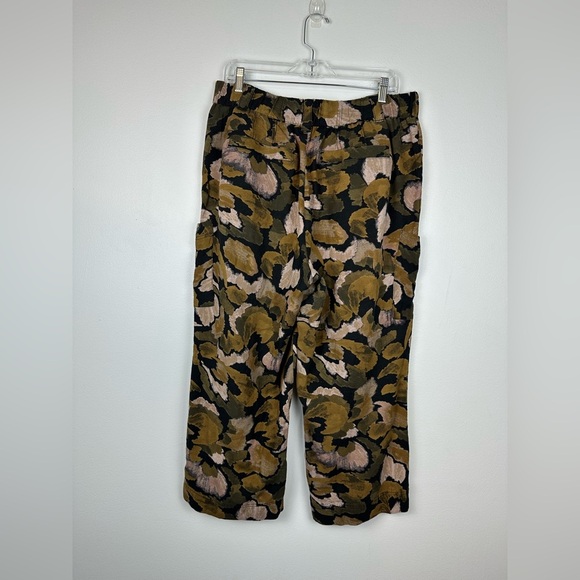 Democracy Printed Cotton Crop Wide Leg Pull On Pockets Pants Women’s Sz XL - Picture 3 of 11